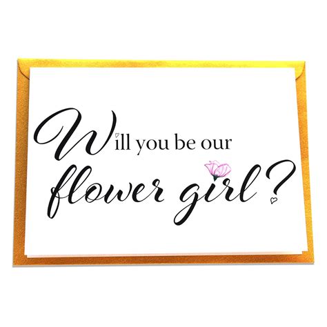 Buy Will You Be Our Flower Girl Proposal Card, Cute and Sweet Wedding ...
