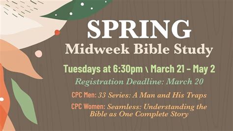 2023 Spring Midweek Bible Study, Center Point Church, Richland Hills ...