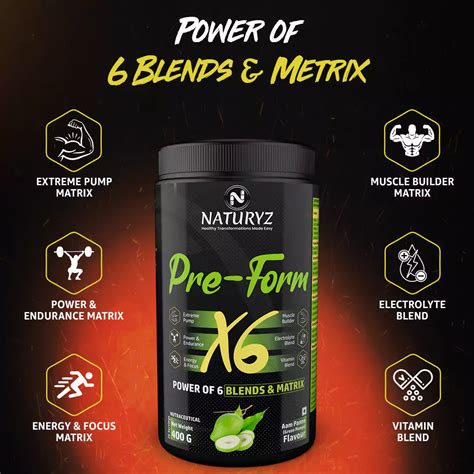 Buy PRE-FORM X6 400g (Aam Panna)-With Shaker | Naturyz