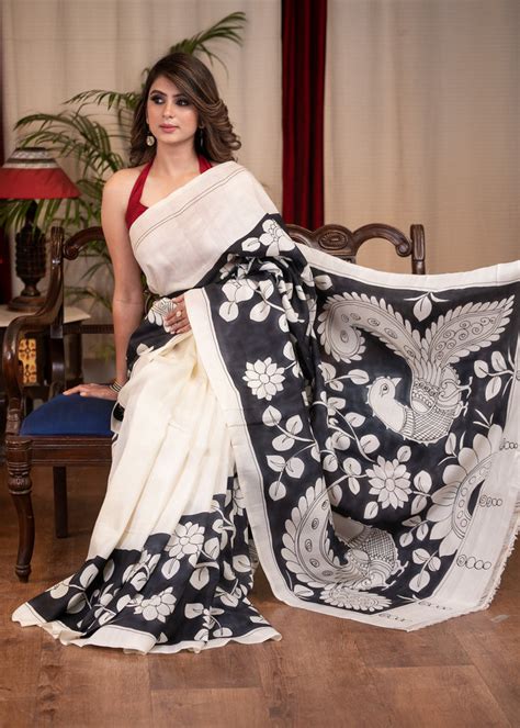 Exclusive pure silk kalamkari design printed saree – Sujatra