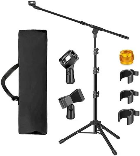 Lancuthek Upgraded Microphone Stand Tripod Boom Arm Floor Mic Stand ...