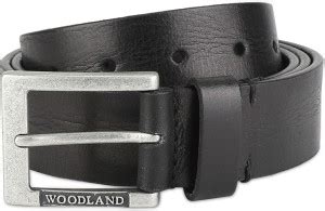 WOODLAND Men Black Genuine Leather Belt BLACK - Price in India ...