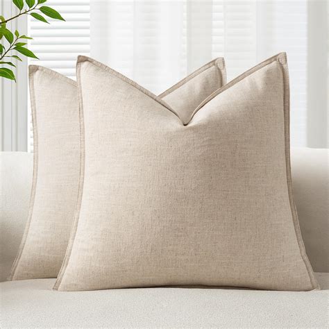 Amazon.com: EMEMA Decorative Linen Throw Pillow Covers 26x26 Inch ...