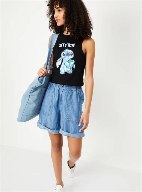 Buy Women Lilo & Stitch Print Tank Top Online at just Rs. 499.0 ...