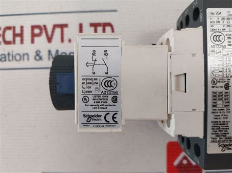 Telemecanique A013250 Contactor With Ladt0 Auxiliary Contact Block ...