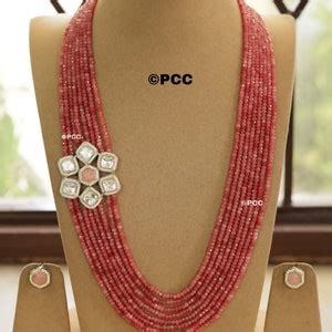 Buy Long Beaded Meena Kundan Long Necklace,rajsathani Jewelry,rajwada ...