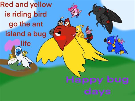 Riding on the birds larva and a bug life happy bug by adlay837 on ...