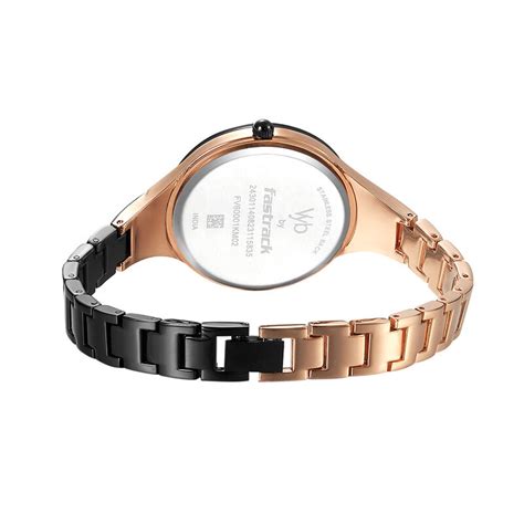 Fastrack Vyb Striker Quartz Analog Rose Gold Dial Metal Strap Watch for ...
