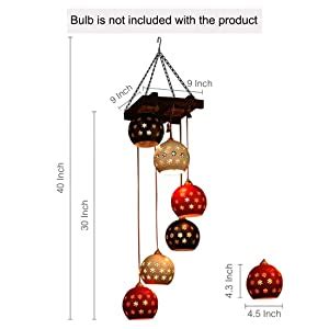 Buy ExclusiveLane Dome Shaped Home Decorative Chandelier Light Cum ...