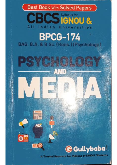 BPCG 174 Final Exam Solved Papers: Psychology and Media Insights - Studocu
