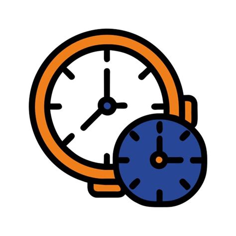 Time icon colored outline | Premium AI-generated vector