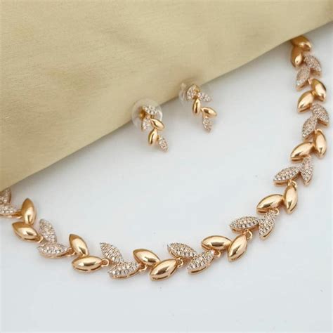 Pooja Bangles Gold Plated American Diamond Necklace Set – JewelEMarket