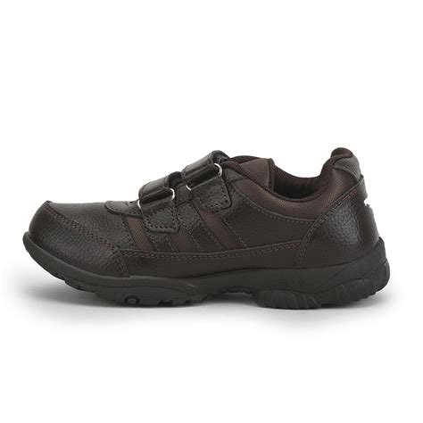 Buy Force 10 Brown Velcro Uniform School Shoes For Kids By Liberty