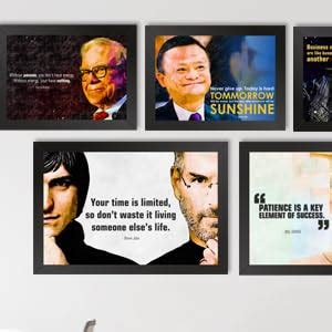 PAPER PLANE DESIGN Quotes Wall Framed Posters (2 Sizes, set of 8 frames ...