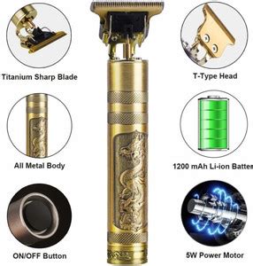MEDIAL Maxtop t99 Professional Golden Metal Body Trimmer kit K7 Trimmer ...