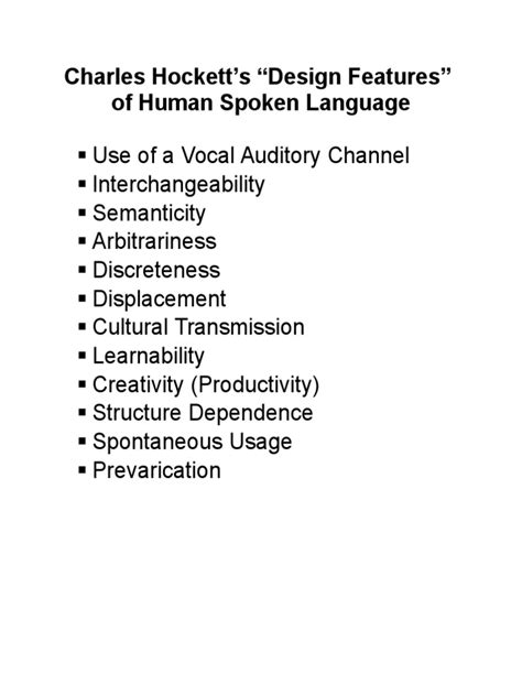 Basic Features of the Human Language 的图像结果