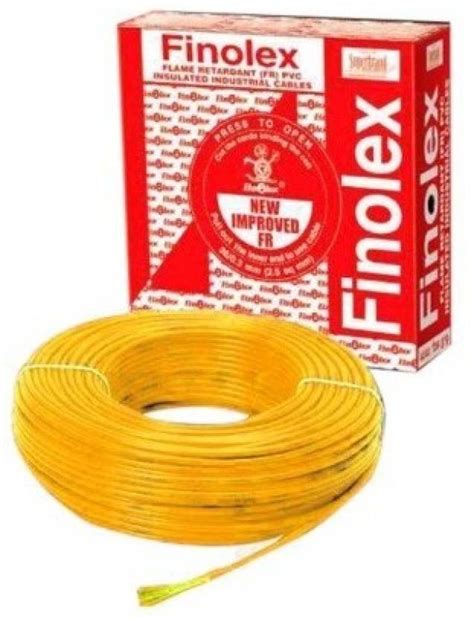 FINOLEX FRLS PVC 4 sq/mm Yellow 180 m Wire Price in India - Buy FINOLEX ...