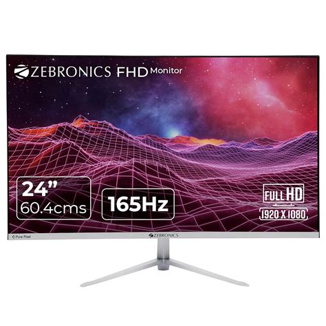 ZEBRONICS A24FHD LED, Gaming Monitor, 24 inch (60.96cm), 300 nits, 165 ...