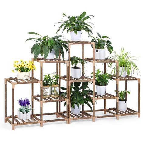 Plant Stand Indoor Outdoor 11 Tier Tall Large Wood Plant | Desertcart INDIA