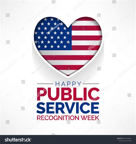 Public Service Recognition Week Celebrated First Stock Vector (Royalty ...