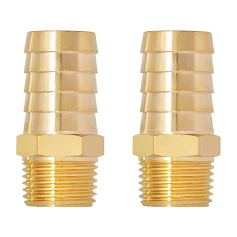 SUNGATOR Hose Barb Fittings 3/4 Inch Barb × 1/2 Inch NPT, Brass Air ...