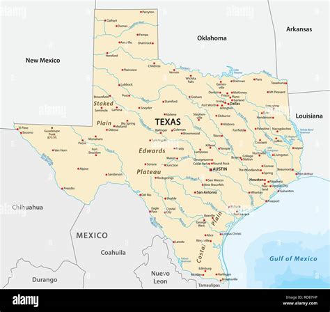 Texas oklahoma map hi-res stock photography and images - Alamy