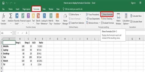 Image result for Display Formulas Excel