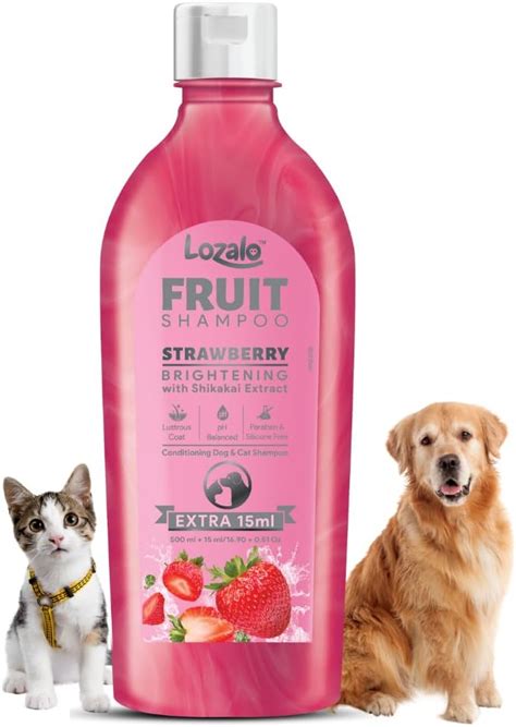 Buy Lozalo Fruit Pet Shampoo 500 ml, Strawberry, pH Balanced, Paraben ...