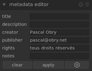 Metadata Editor 的图像结果