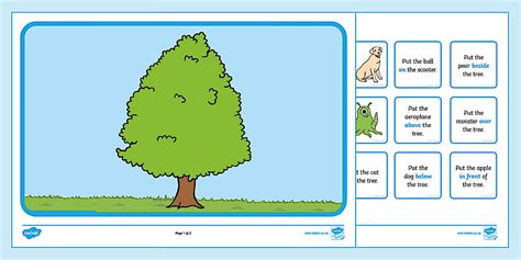 Grade R Math Preposition Tree Game (teacher made) - Twinkl