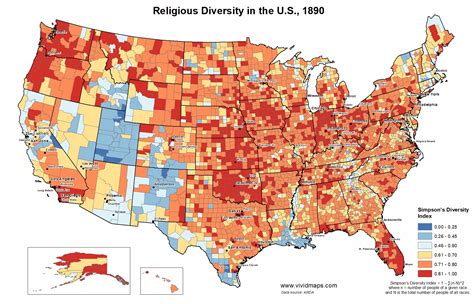 Religious Diversity Across America: A 120-Year Journey - Vivid Maps