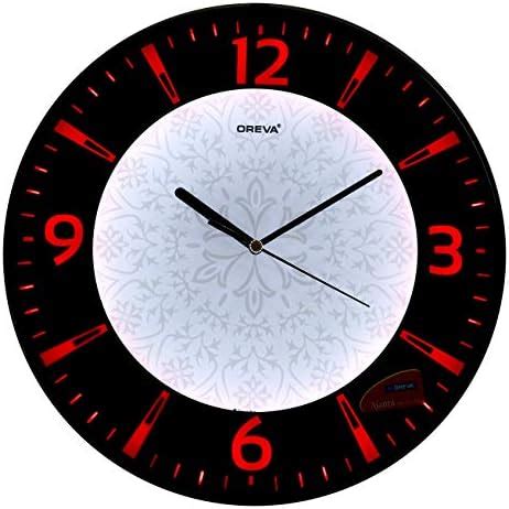 Buy Oreva Back Light Round Plastic Analog Wall Clock (32 cm x 32 cm x 4 ...