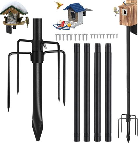 Amazon.com : Bird Feeder Pole, 75 inch Bluebird House Pole for Outside ...