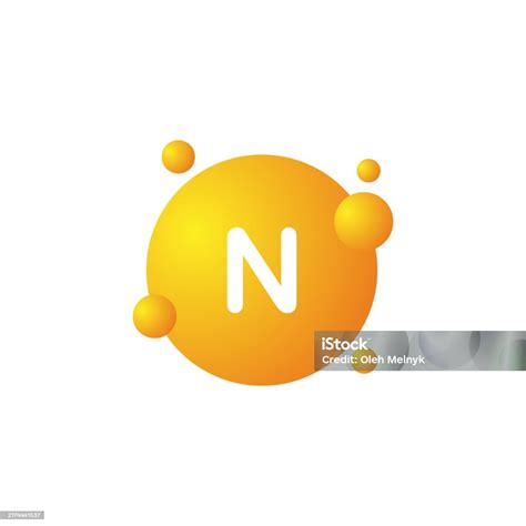 Nitrogen Molecule Icon Molecule Of Nitrogen N Chemical Element Chemistry And Scientific Research ...