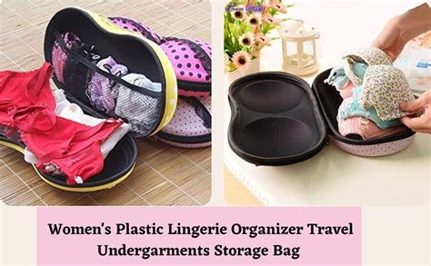 HOUSEHOLD CULTURE Women'S Plastic Lingerie Clothing Organiser Travel ...