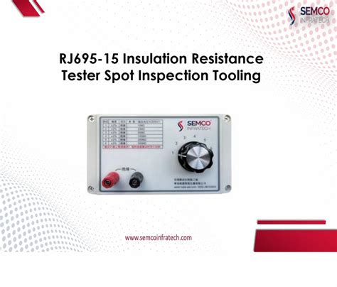 Insulation Resistance Tester - Semco SI RJ695-15 Insulation Resistance ...
