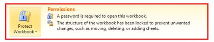 Image result for Protect Workbook Excel