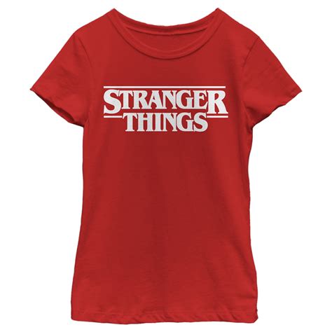 Netflix Girl's Stranger Things White Logo Graphic T-Shirt - Walmart.com