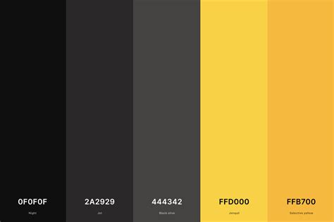 25+ Best Black Color Palettes with Names and Hex Codes in 2025 | Black ...