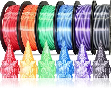 MIKA3D Dual Color 1.75mm 3D Printer Filament Bundle, 3D Printing Silk ...