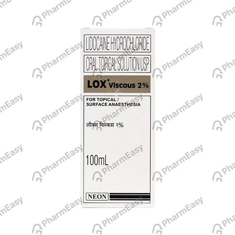 Buy Lox Viscous 20 MG/ML Oral Solution For Local Application (100 ...