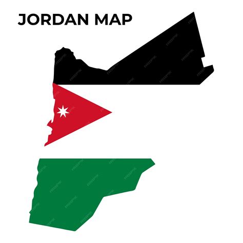 Premium Vector | Jordan national flag map design illustration of jordan ...