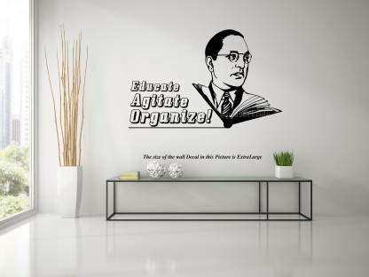 PEACOCKRIDE 60 cm B. R. Ambedkar I Educate Agitate Organize I Wall ...