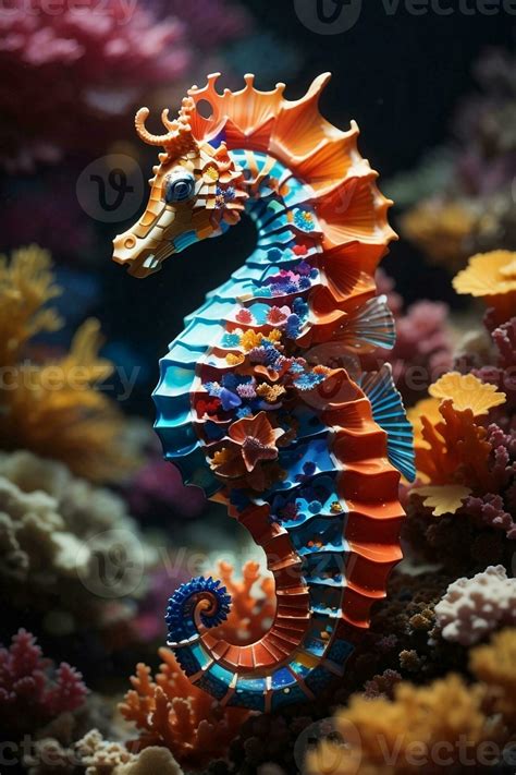 Colorful Seahorse Photography