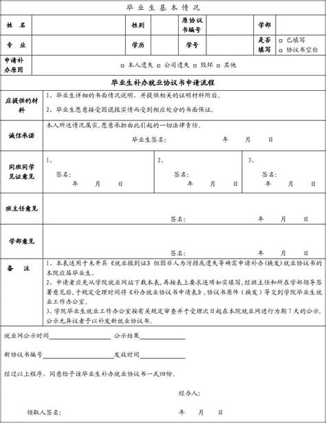 普通中专毕业生补办毕业证明书申请表【】Word模板下载_编号qgojgvgk_熊猫办公