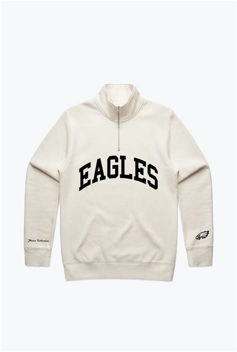 Peace Collective Philadelphia Eagles Collegiate Quarter Zip - Ivory ...