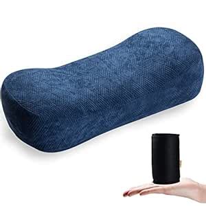 Memory Foam Travel Pillow, Portable Contour Pillow for Lumbar Support ...