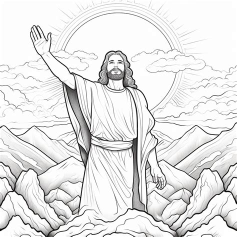 Jesus drawing outline for coloring | Premium AI-generated image