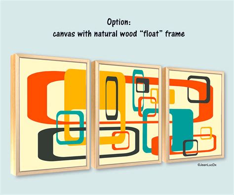 Mid-Century Modern Abstract original creation wall art "Carré d'As ...