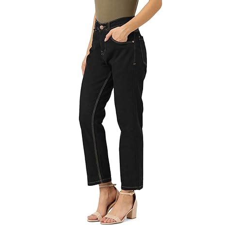 PARIS HAMILTON Women/Girl High Waist Boy Friend fit Stretchable Denim ...